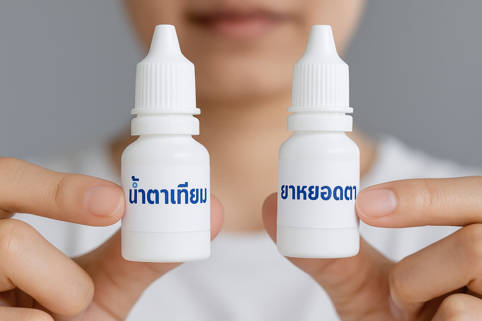 น้ำตาเทียม กับ ยาหยอดตา